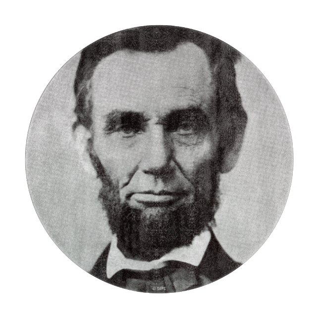 Planche À Découper Portrait d'Abe Lincoln 2 (Devant)