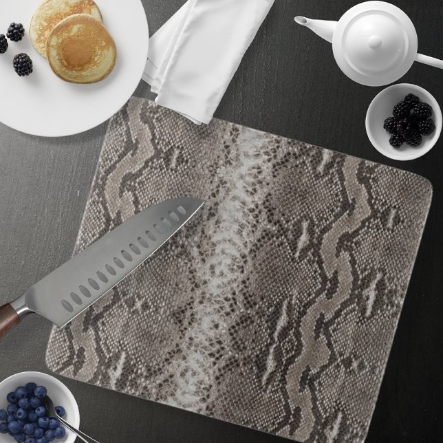 Planche À Découper Poster de animal Python Snake Skin (Python Snake Skin Animal Print Cutting Board by Looly Elzayat)