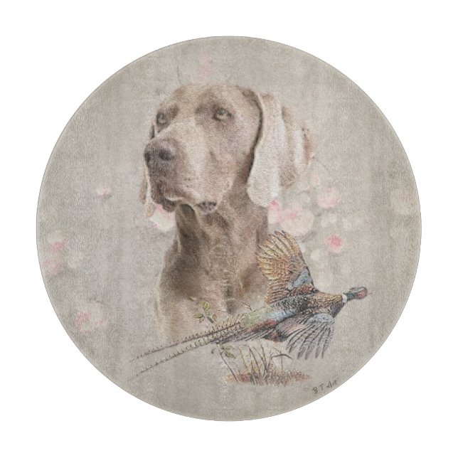 Planche À Découper Poster Weimaraner Tapestry Bouton d'impression acr (Devant)