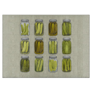 Planche À Découper Pot de pickles en conserve vintage pour amateur de