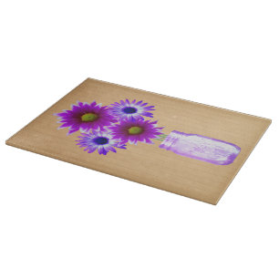 Planche à découper pourpre rustique de pot de