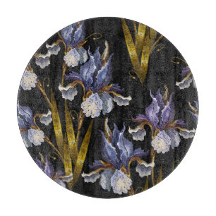 Planche À Découper Printemps Irises : Broderie Art Renaissance