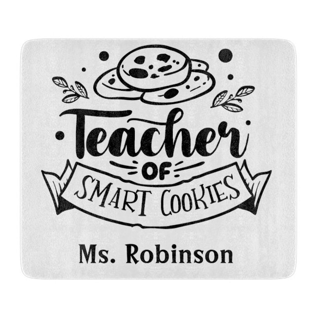 Planche À Découper Professeur personnalisé de cookies intelligents (Devant)