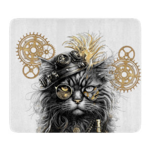 Planche À Découper Professeur Sprocket-Paws Le Chat Steampunk Funky