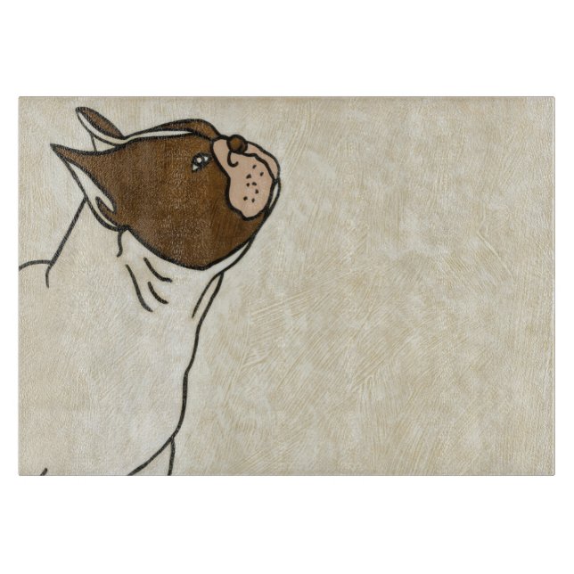 Planche À Découper Profil de French Bulldog En tête (Devant)