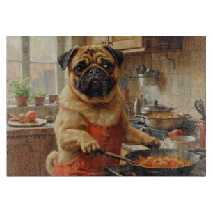 Planche À Découper Pug cuisine dans la cuisine