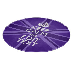 Planche À Découper Purple Elegance Gardez Le Calme Votre Texte Union 