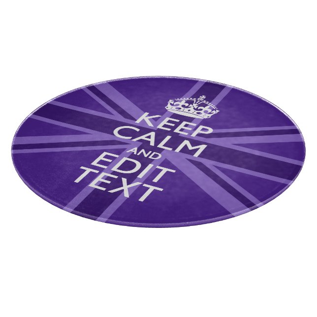 Planche À Découper Purple Elegance Gardez Le Calme Votre Texte Union  (Coin)