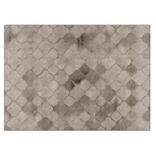 Planche À Découper Quartz minéral en pastel de motif marocain de