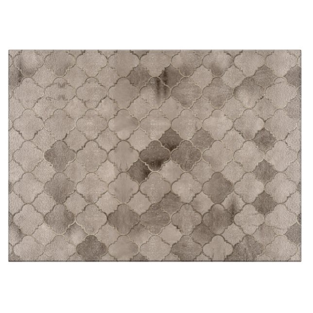 Planche À Découper Quartz minéral en pastel de motif marocain de (Devant)