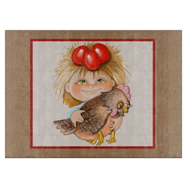 Planche À Découper Qu'est-ce qui est arrivé premier poulet ou oeuf? (Devant)