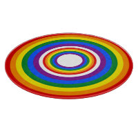 RAINBOW FLAG BUTTON + your sign or text