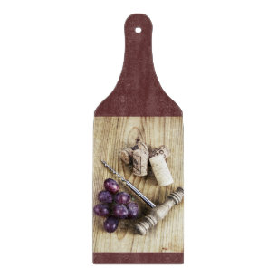 Planche À Découper Raisins, lièges et ouvreur de bouteille