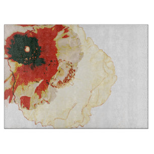 Planche À Découper ranunculus orange vif et blanc