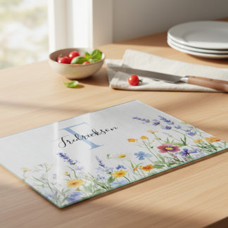 Planche À Découper Realtor Closing Gift Wildflower Cutting Board