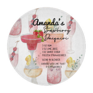 Planche À Découper Recette de fraise Daiquiri personnalisée