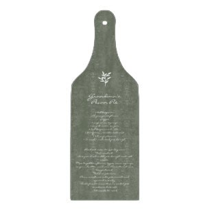 Planche À Découper Recette de la famille de grand-mère garde vert pe