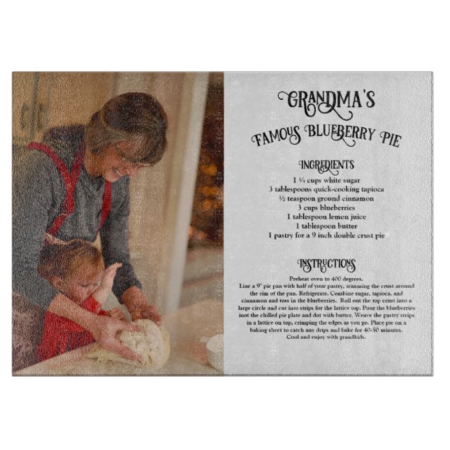Planche À Découper Recette Grand-mère Heirloom avec photo (Devant)