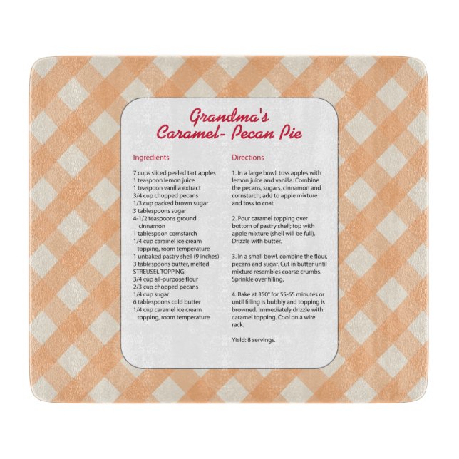 Planche À Découper Recette préférée de famille - tarte (Devant)