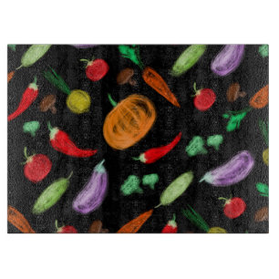 Planche À Découper Récolte légumes tomate poivre carottes champigno