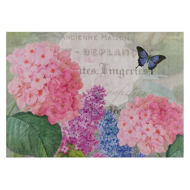 Planche à découper Rectangle Fleurs Redoute (Devant)