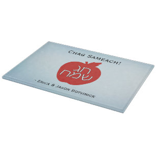 Planche À Découper Red Chag Sameach Pomme verre