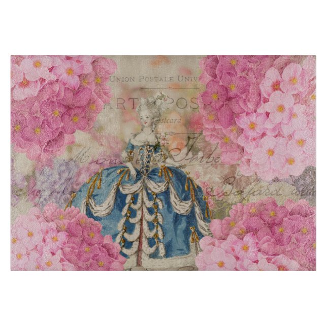 Planche À Découper Redoute Pink Hydrangea Flowers Glass Cutboard (Devant)