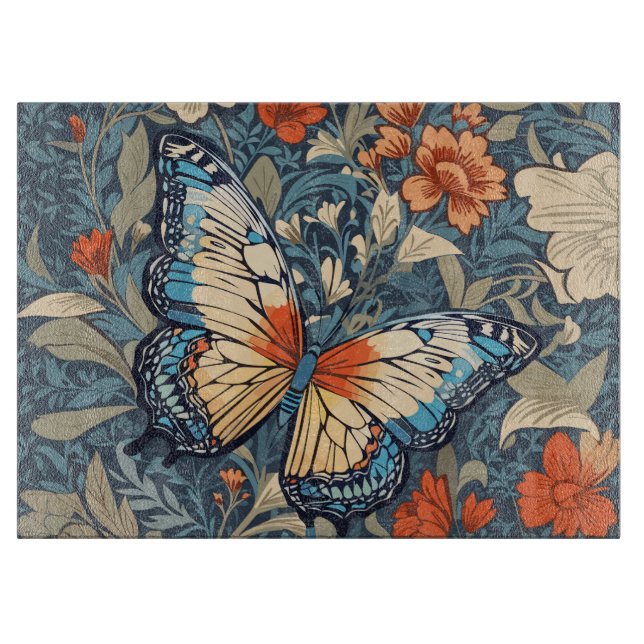 Planche À Découper Regal Butterfly Amidst William Morris Floral (Devant)