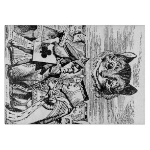 Planche À Découper Reine de chat de coeurs et de Cheshire