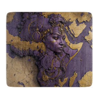 Planche À Découper Reine de la Diaspora dorée