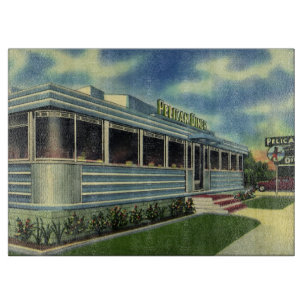 Planche À Découper Restaurant Rétro Vintage Années 50 Pelican Diner
