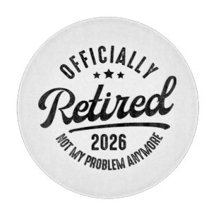 Planche À Découper Retraité Officiel 2026 Drôle Retraite