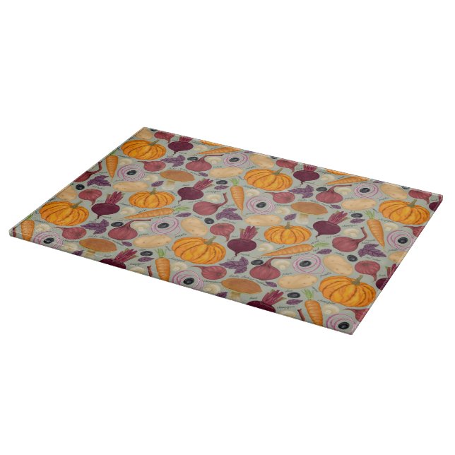 Planche À Découper Rétro arrière - plan des légumes frais (Coin)