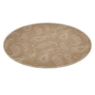 Planche À Découper Rétro-feater-pâle-motif