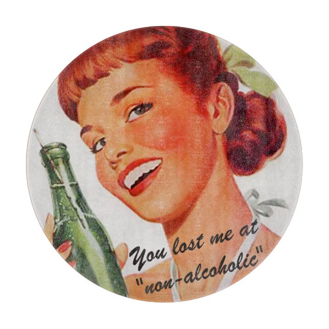 Planche À Découper Retro Girl Soda Advert Drôle Slogan (Devant)