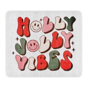 Planche À Découper Retro Noël Holly Jolly Vibes Vacances tendance