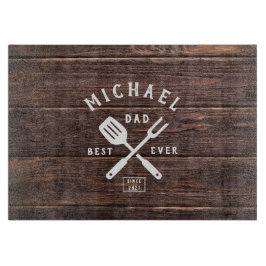 Planche À Découper Retro personnalisé MEILLEUR DAD JAMAIS Rustique en