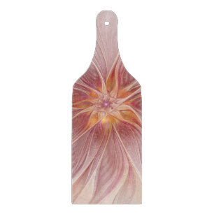 Planche À Découper Rêve floral rose tendre Art fractal abstrait Fleur