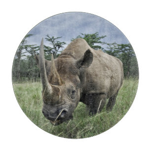 Planche À Découper Rhinoceros noirs   Kenya