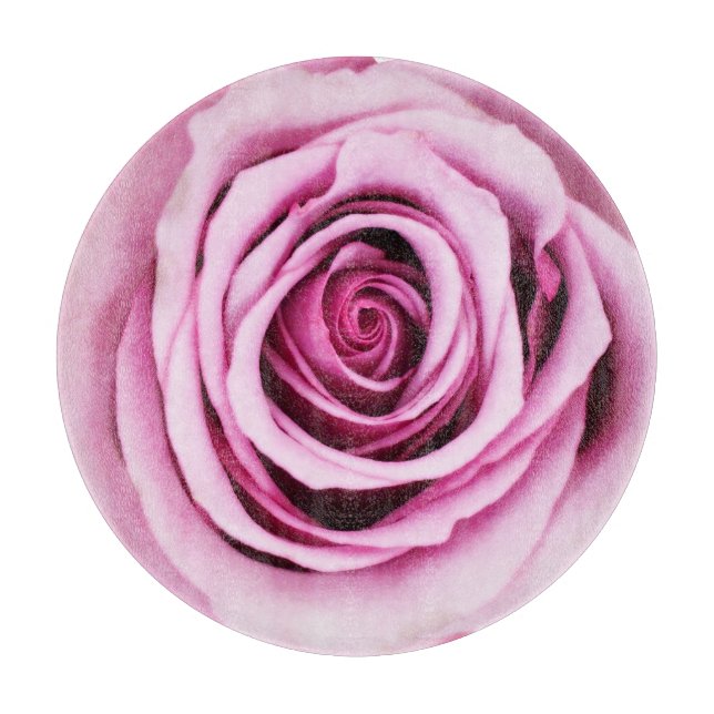 Planche à découper ronde rose (Devant)