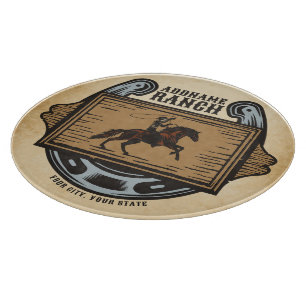 Planche À Découper Roping Cowboy AJOUTER LE NOM Western Family Horse 