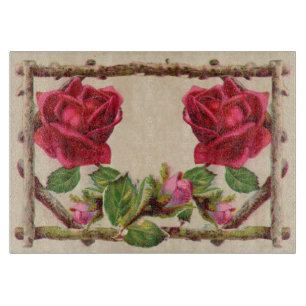Planche À Découper Rose ancienne vintage rustique victorienne antique