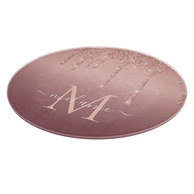 Planche À Découper Rose Gold Cutboard Lettre personnalisée Votre nom (Coin)