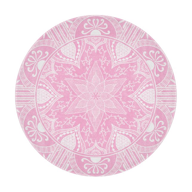 Planche À Découper Rose Mandala (Devant)