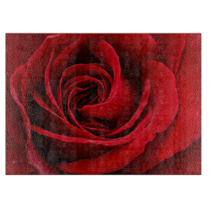 Planche À Découper Rose Rouge Clair en Gros Plan