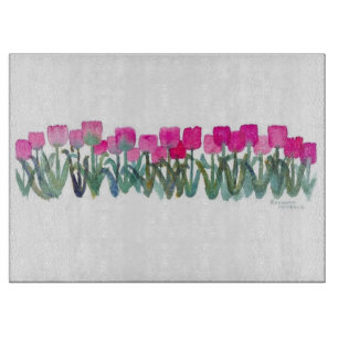 Planche à découper rose Tulip Grove