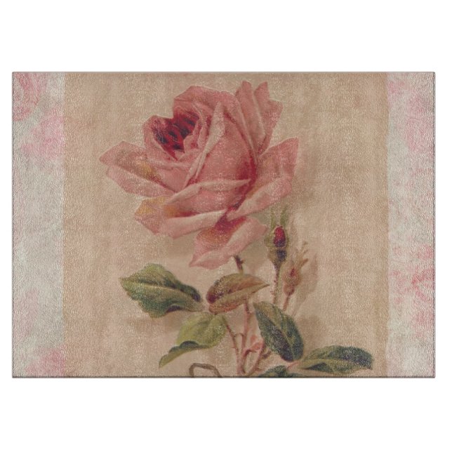 Planche À Découper Rose victorien sensible de rose (Devant)