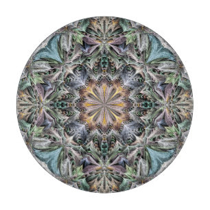 Planche À Découper Rosette de jardin Abstraite à plusieurs couleurs