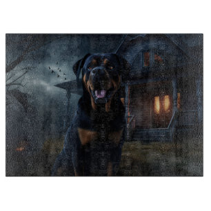 Planche À Découper Rottweiler Halloween Épouvantable