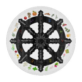 Planche À Découper Roue de l'année Coupe de verre 12"